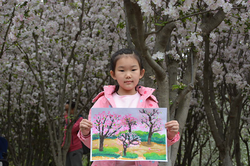 2021年4月小画童春天色彩公园艺术绘画写生