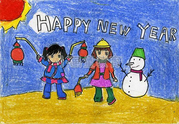 为大家献上最真诚的新年祝福,让百幅儿童美术绘画作品陪你过新年